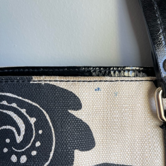 Kate Spade Tote, Black & White, Patent & Canvas - Picture 5 of 10